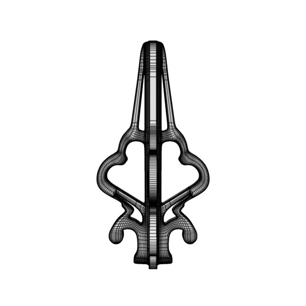 Peak 2 hair clip with ornate design 3D model_6