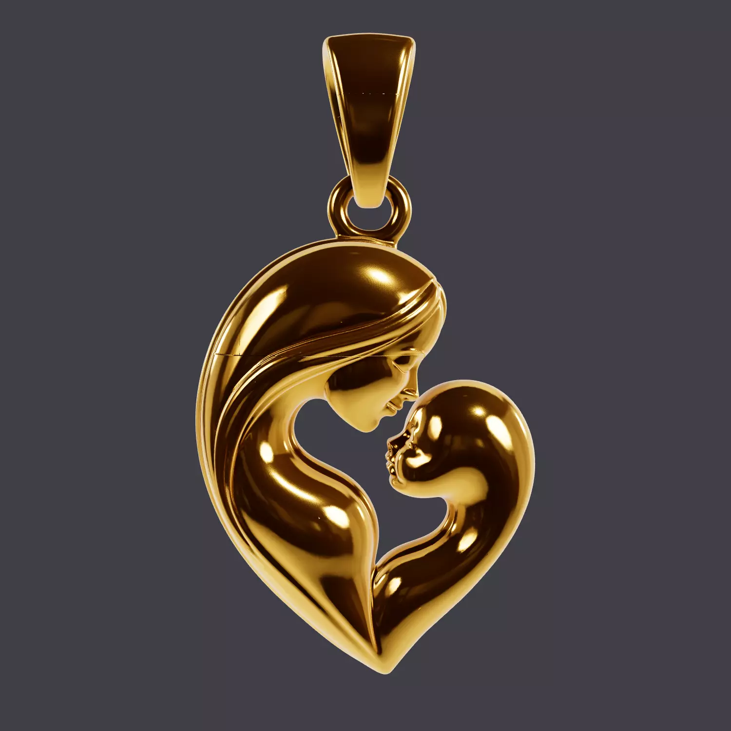 Mother Baby Pendant Keychain R8 Free 3D print model