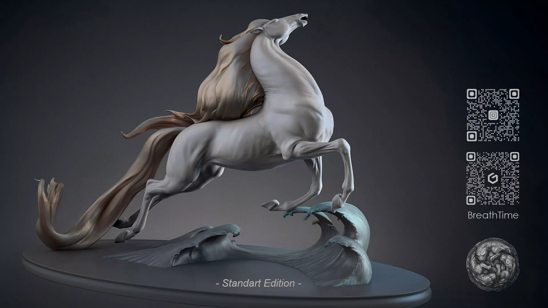 DREAM Horse - 3D Model optimized for Small Scale 3D print model