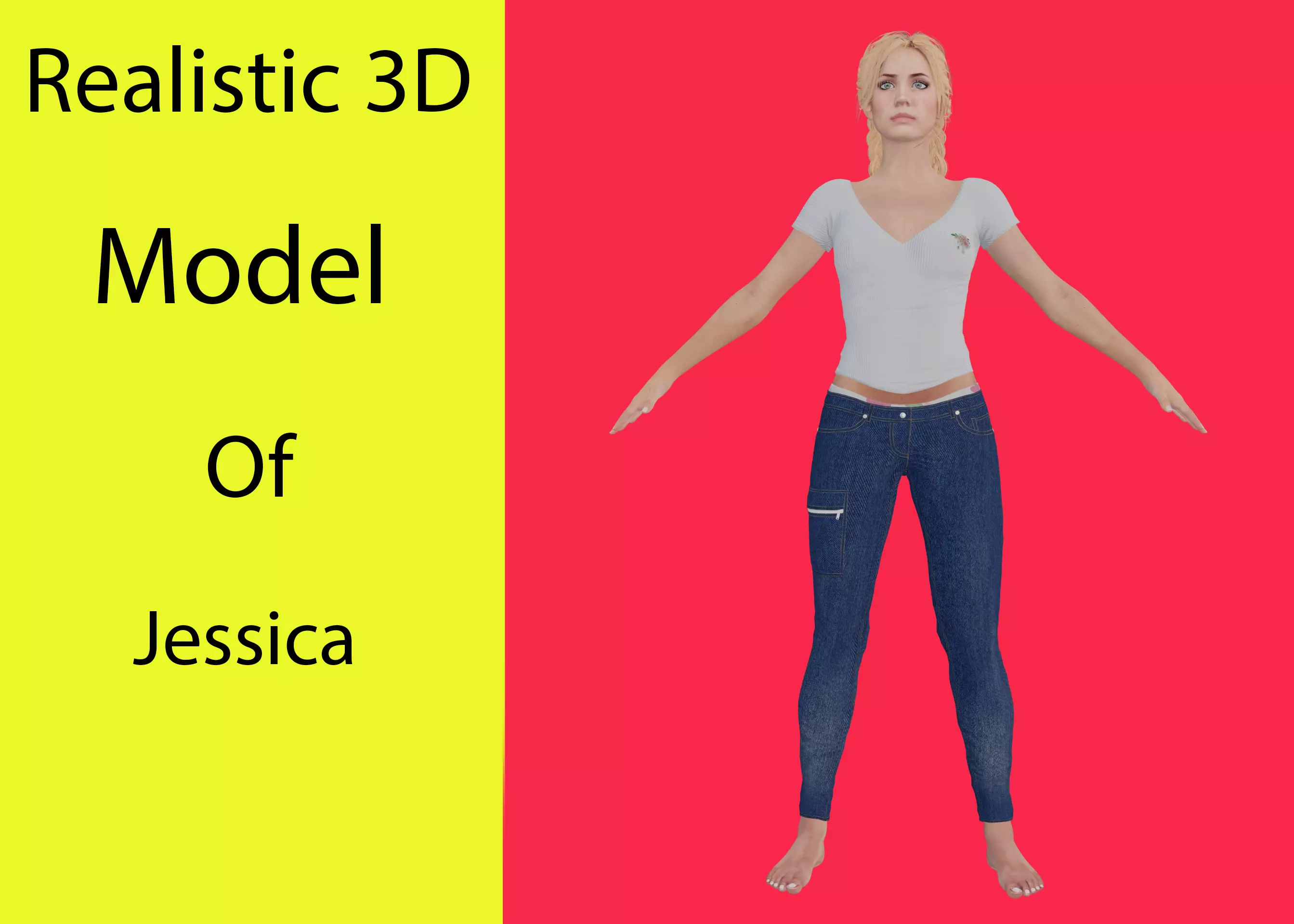 Jessica Low-poly 3D model