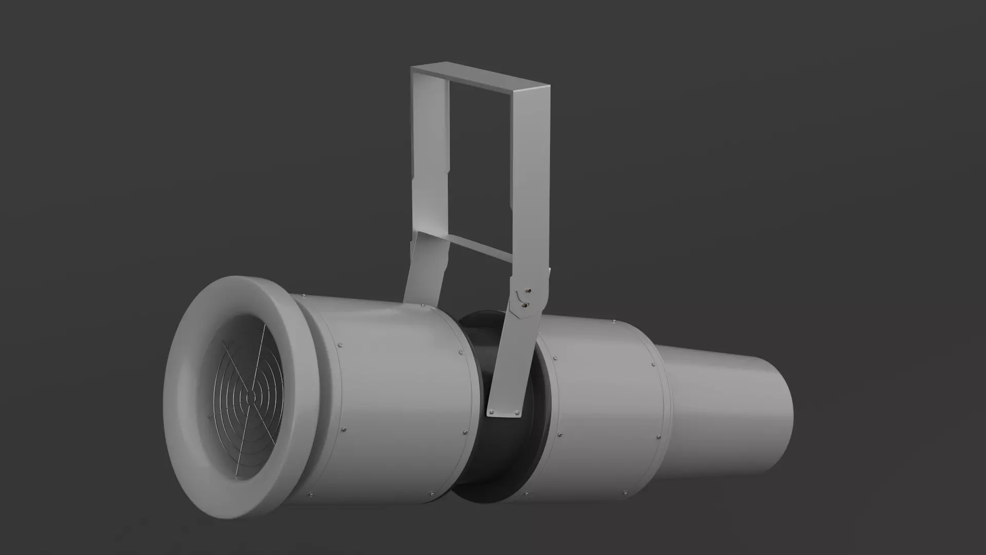 Industrial Axial Jet Fan Ventilation System 3D model