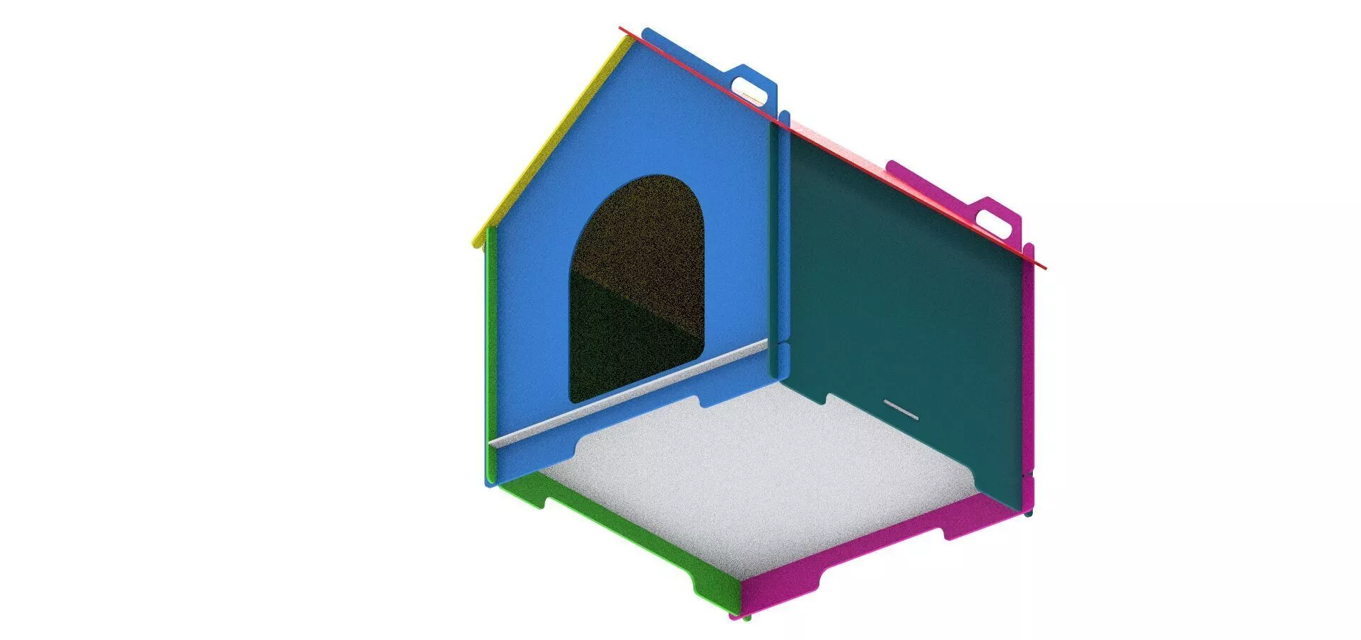 Dog house for assembl 3D print model