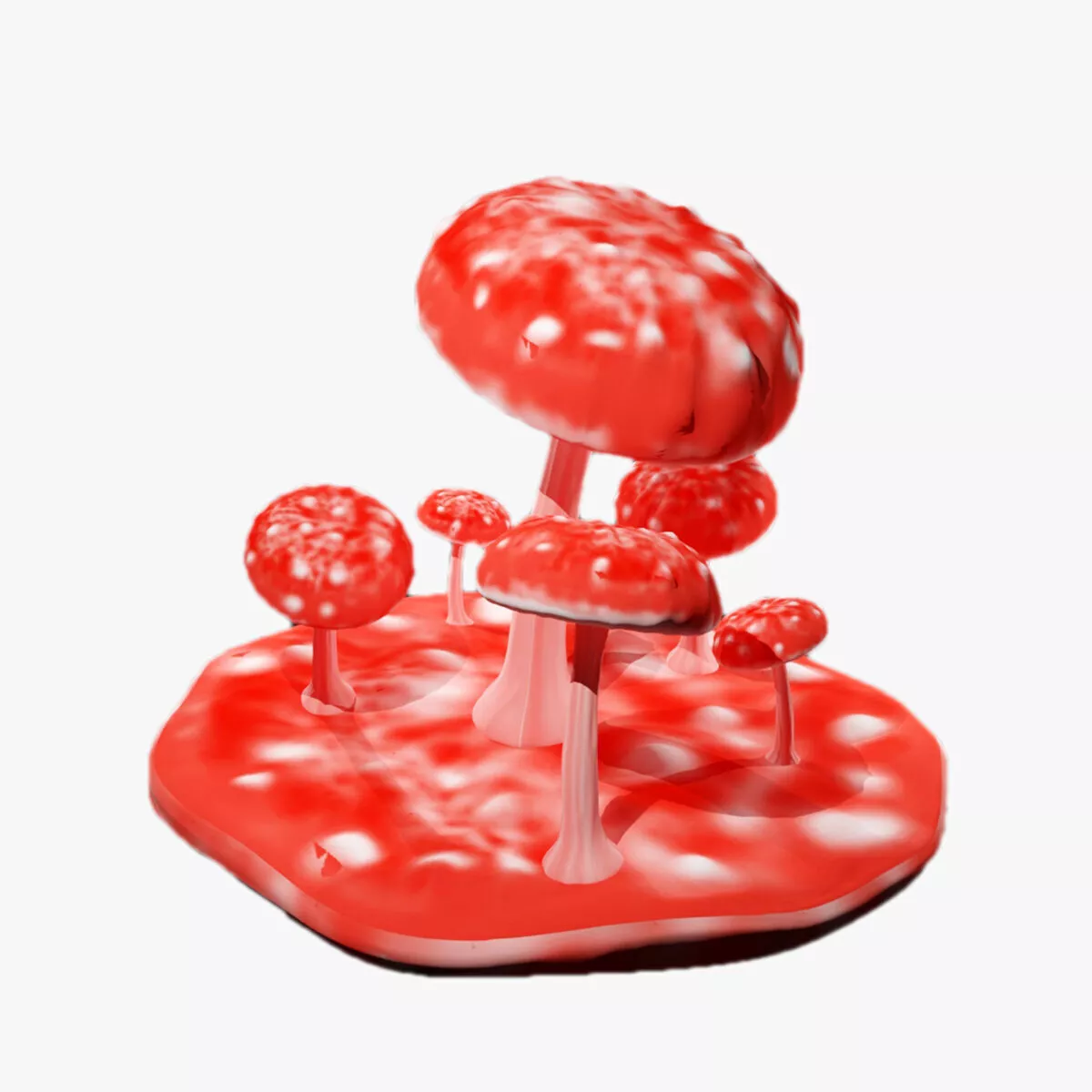 Mushroom in Red 3D print model