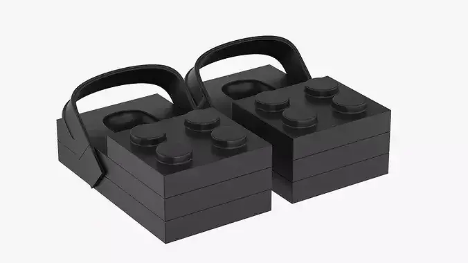 Matte Black Square Sabo Box Mockup 3D model