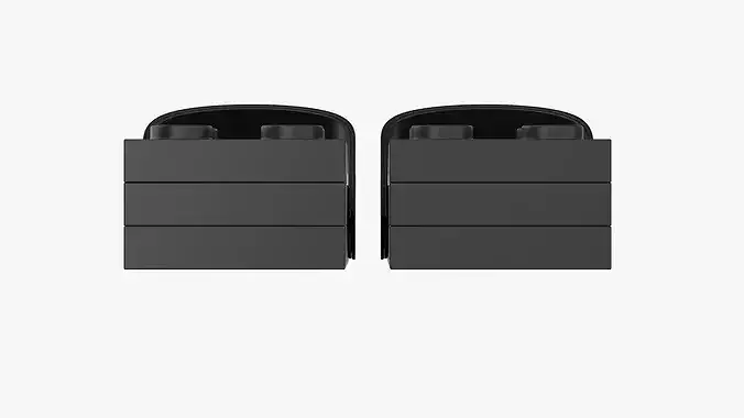 Matte Black Square Sabo Box Mockup 3D model 3