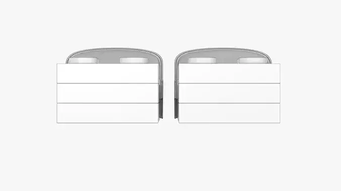 Matte Black Square Sabo Box Mockup 3D model 4
