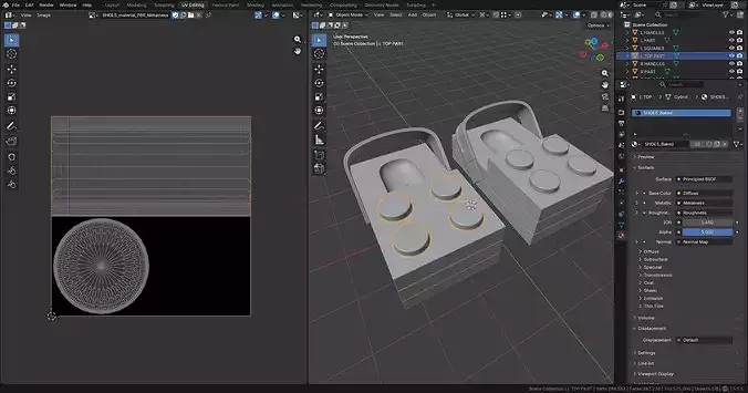 Matte Black Square Sabo Box Mockup 3D model 6