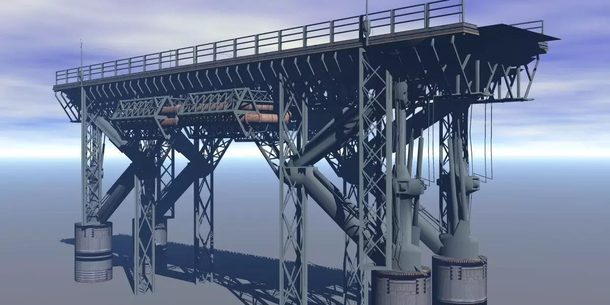 Sci-fi Bridge 3D model