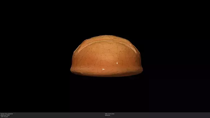 Stylized Bread Game Ready - AI Low-poly 3D model 5