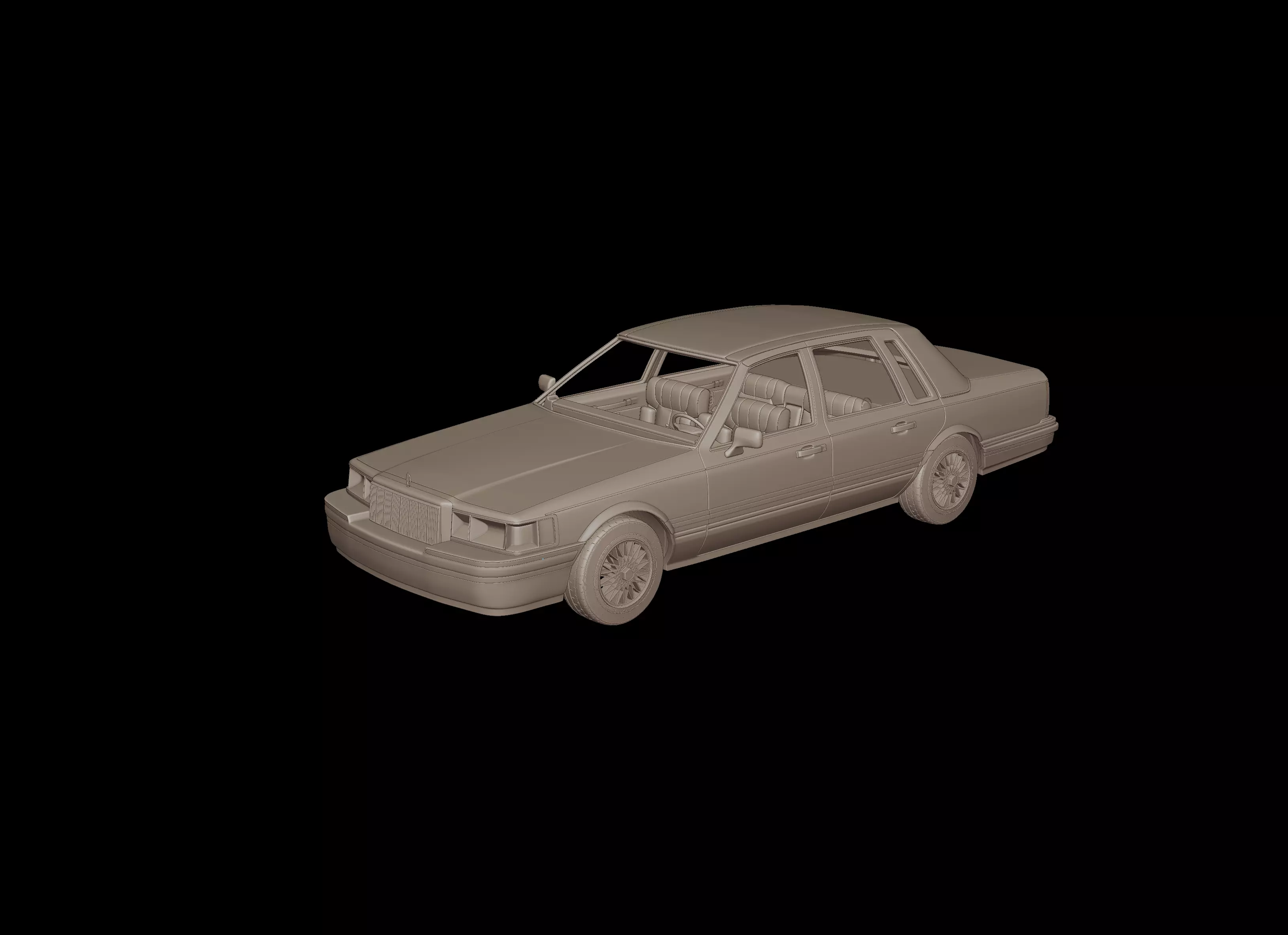 Lincoln town car 1990-1995 3d print model 3D print model
