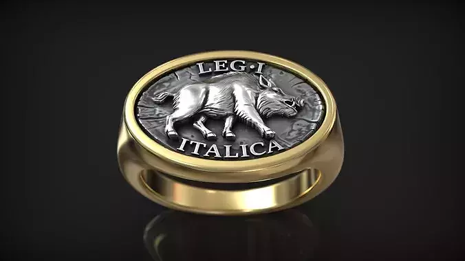 Roman Legion Italica Boar Ancient Military Ring