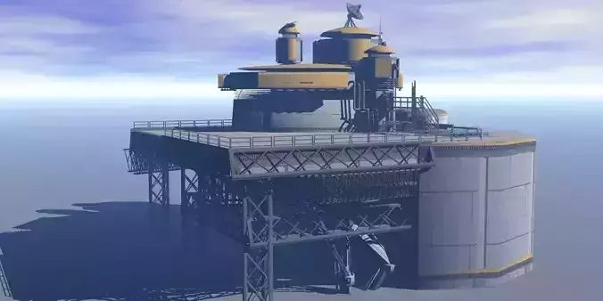 Processing Plant Station 3D model Processing Plant Station 3D model
