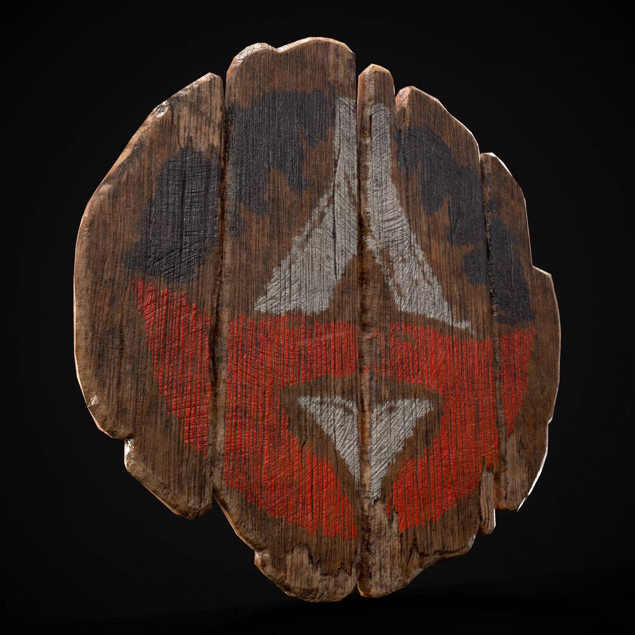 RWB Serrated Coat of Arms Low-poly 3D model