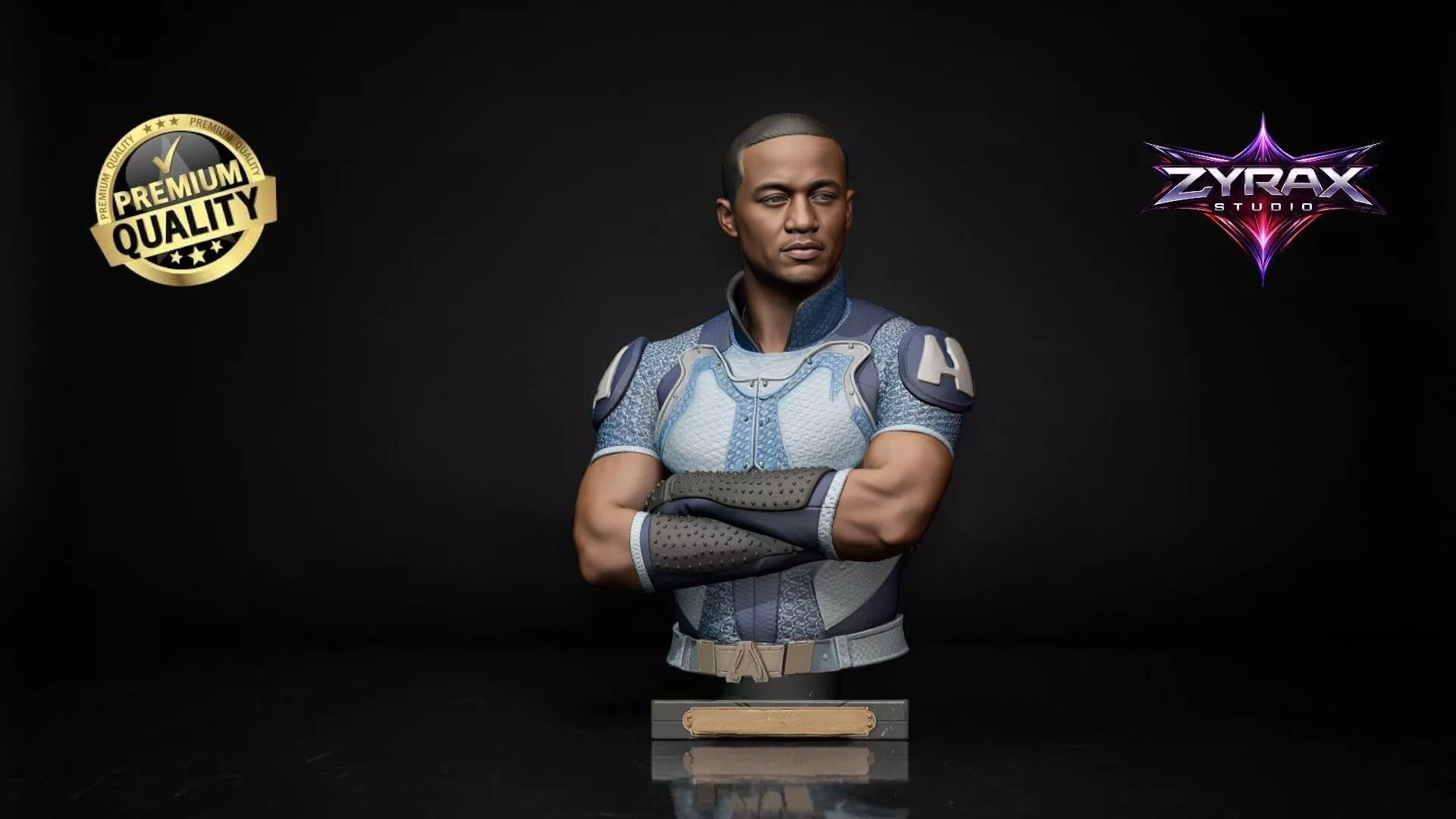 A-Train Bust STL The Boys 3D Print Sculpture Collector Model 3D print model