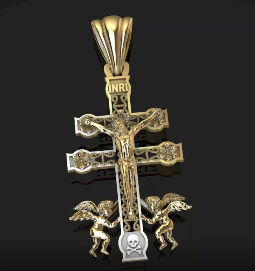 Cruz Caravaca- dije en oro 3D print model