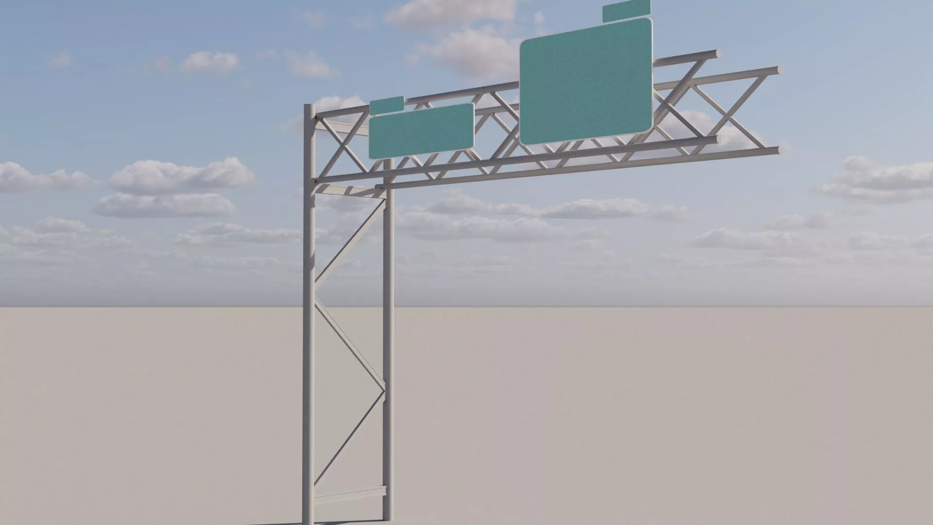 Road Traffic Sign Signage Low-poly 3D model