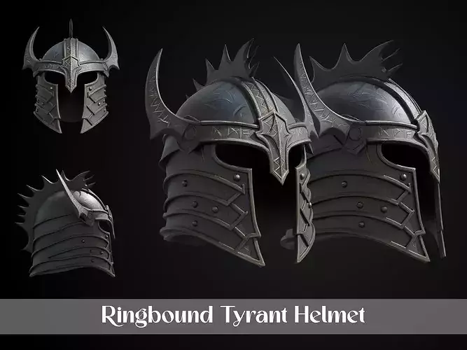 Stylized Mystic Ring Warlord Helmet - Ringbound Tyrant