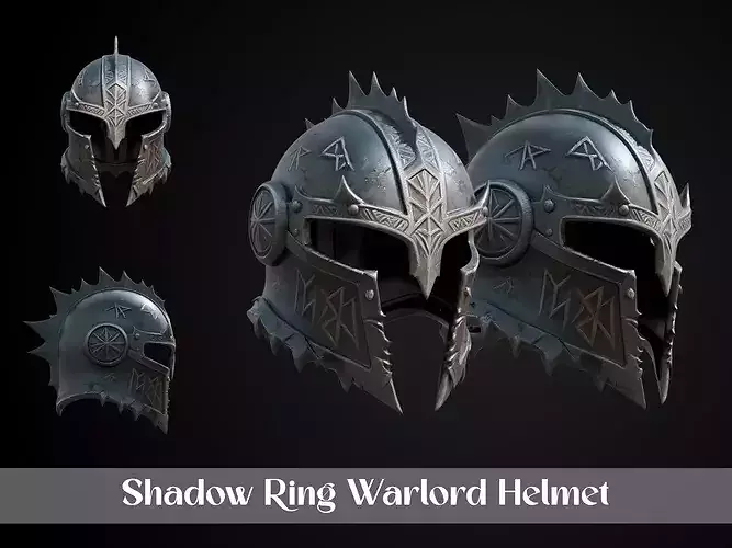 Stylized Mystic Ring Warlord Helmet - Shadow Ring Warlord