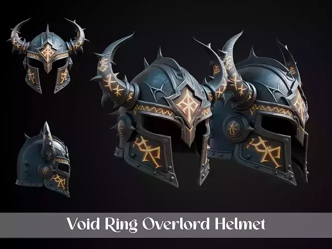 Stylized Mystic Ring Warlord Helmet - Void Ring Overlord