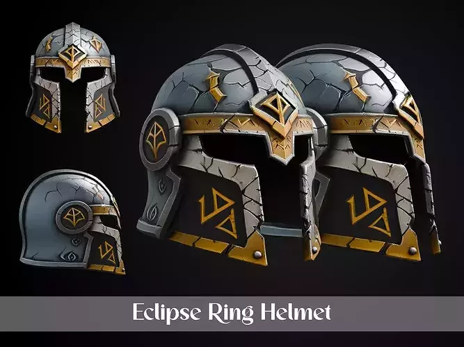 Stylized Mystic Ring Warlord Helmet - Eclipse Ring