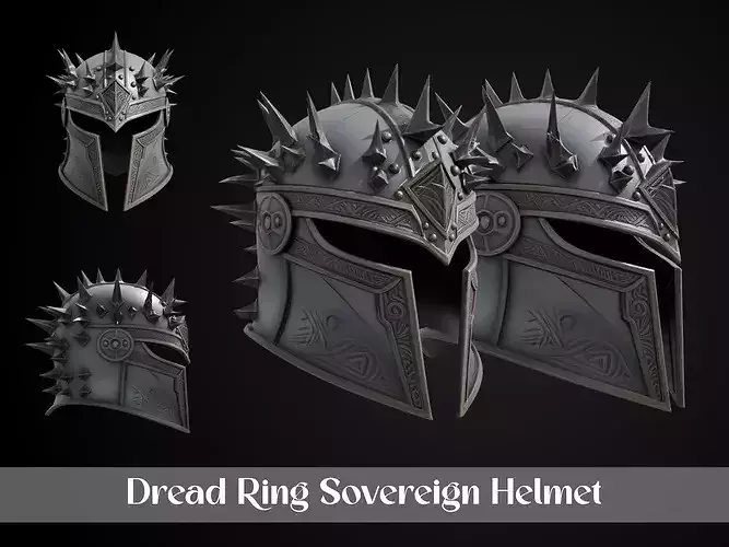 Stylized Mystic Ring Warlord Helmet - Dread Ring Sovereign
