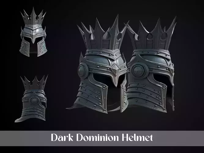 Stylized Mystic Ring Warlord Helmet - Dark Dominion