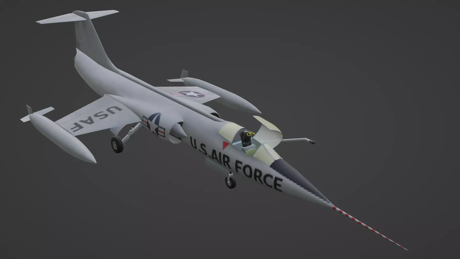 Lockheed F-104 Starfighter Low-poly 3D model