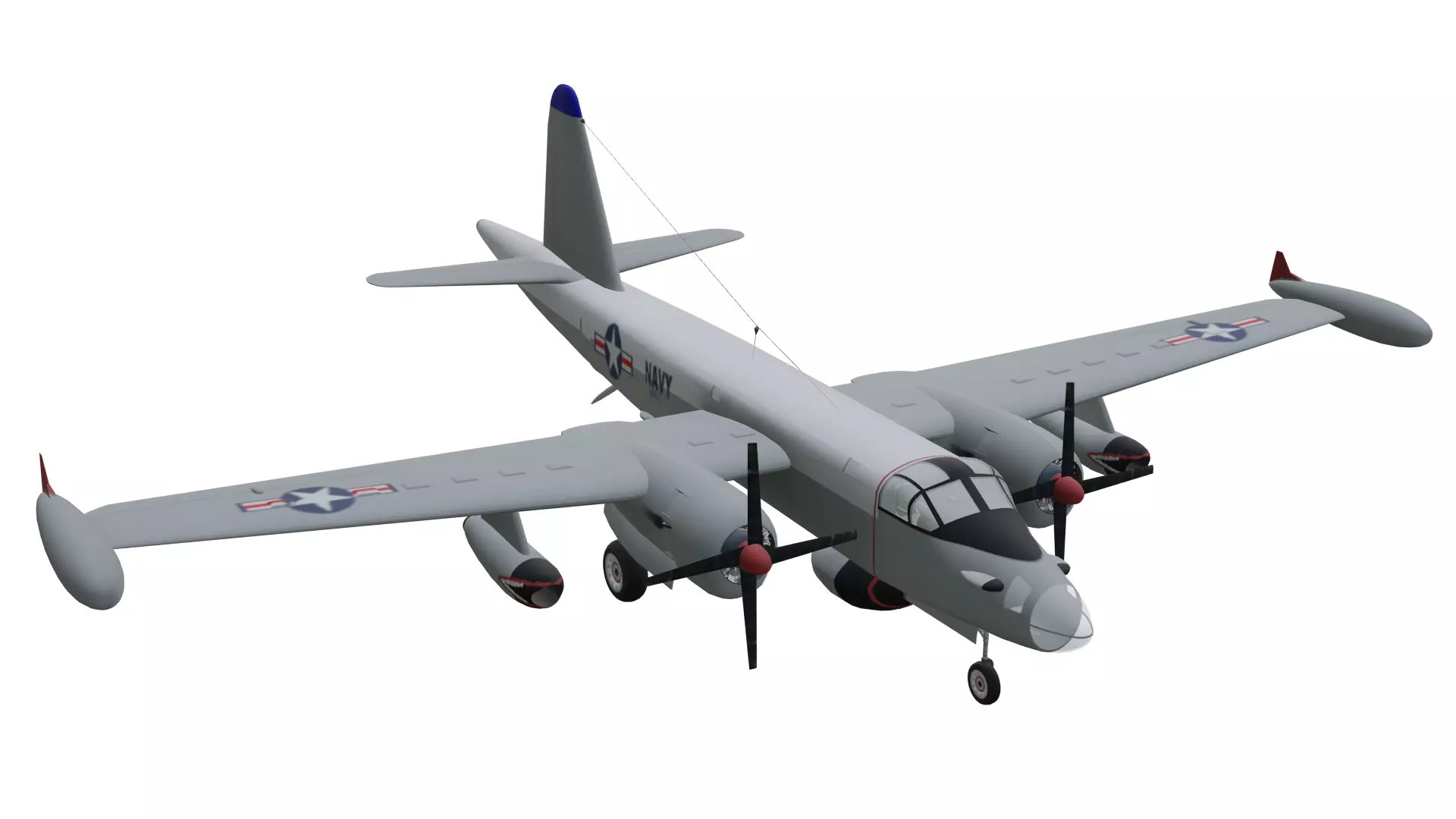 Lockheed P2V Neptune Low-poly 3D model