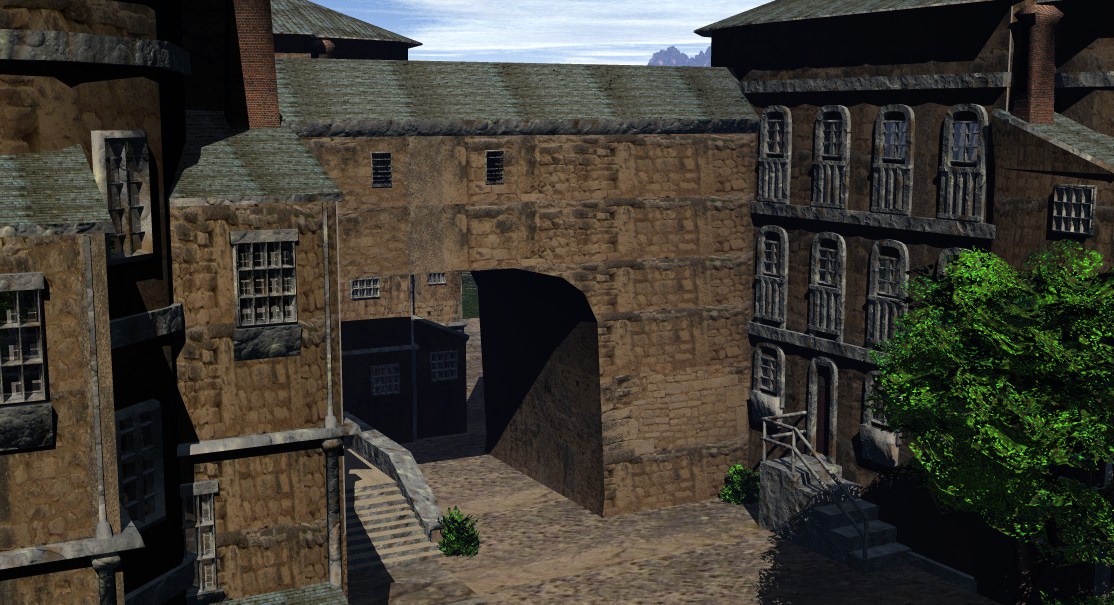Old European Town 3D model_4