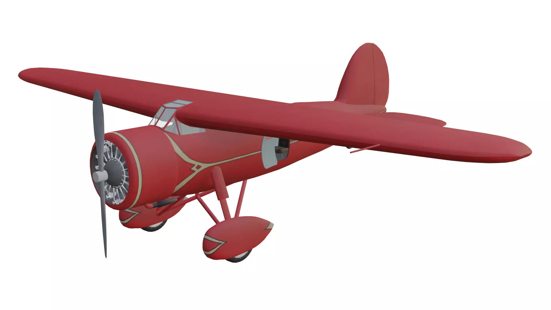 Lockheed Vega Low-poly 3D model