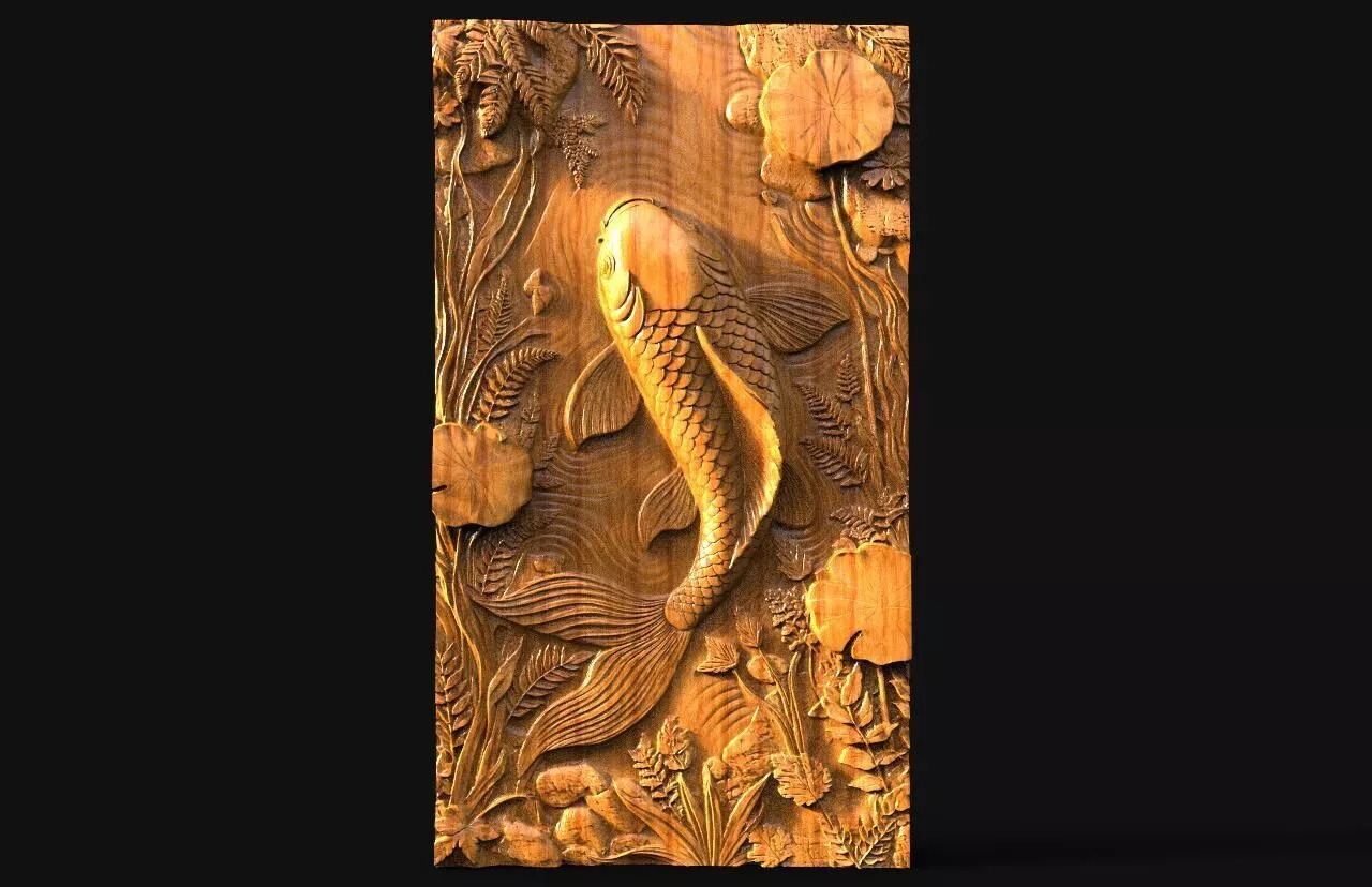 Fish CNC STL model 3D print model