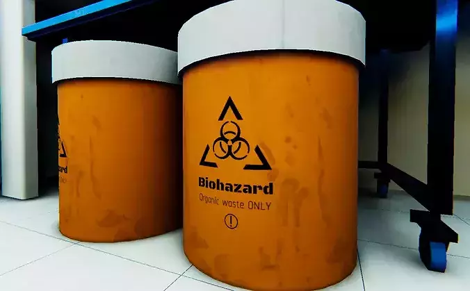 Simple Laboratory Biohazard Waste Station