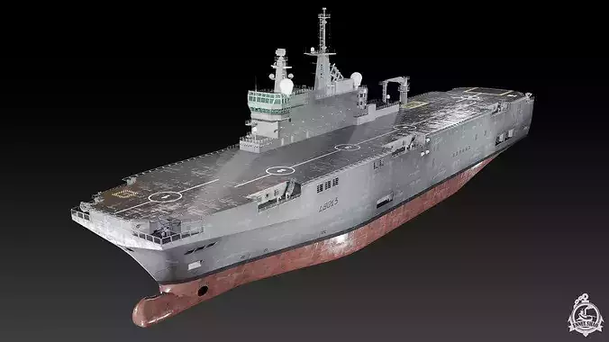 FS Mistral Amphibious Assault ship gameready