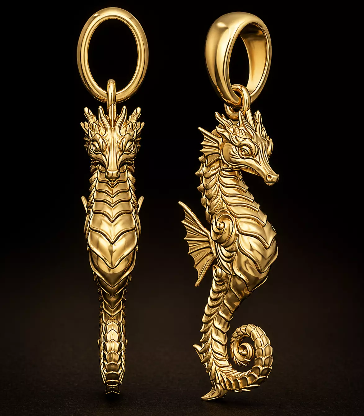 Dragon Seahorse Sculpture STL 3D print model