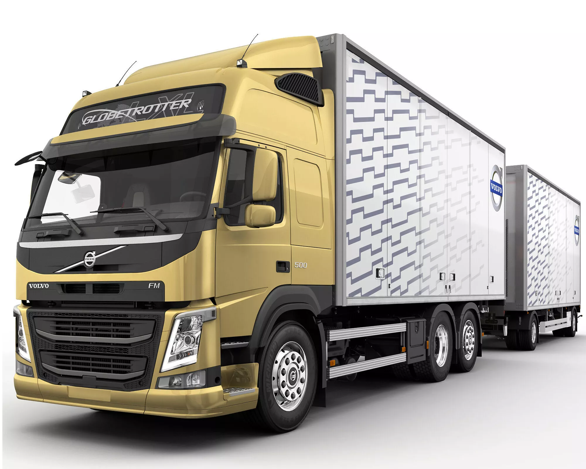 VOLVO FM 6X2 With Trailer 3D model