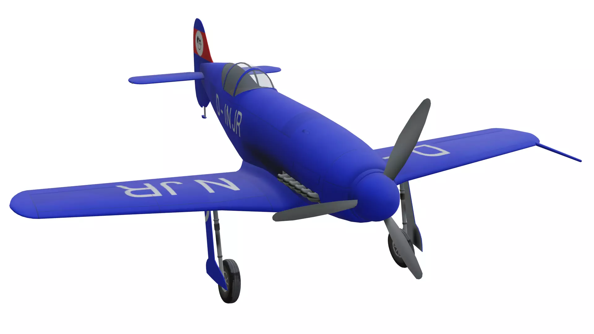 Messerschmitt Me 209 V1 Low-poly 3D model