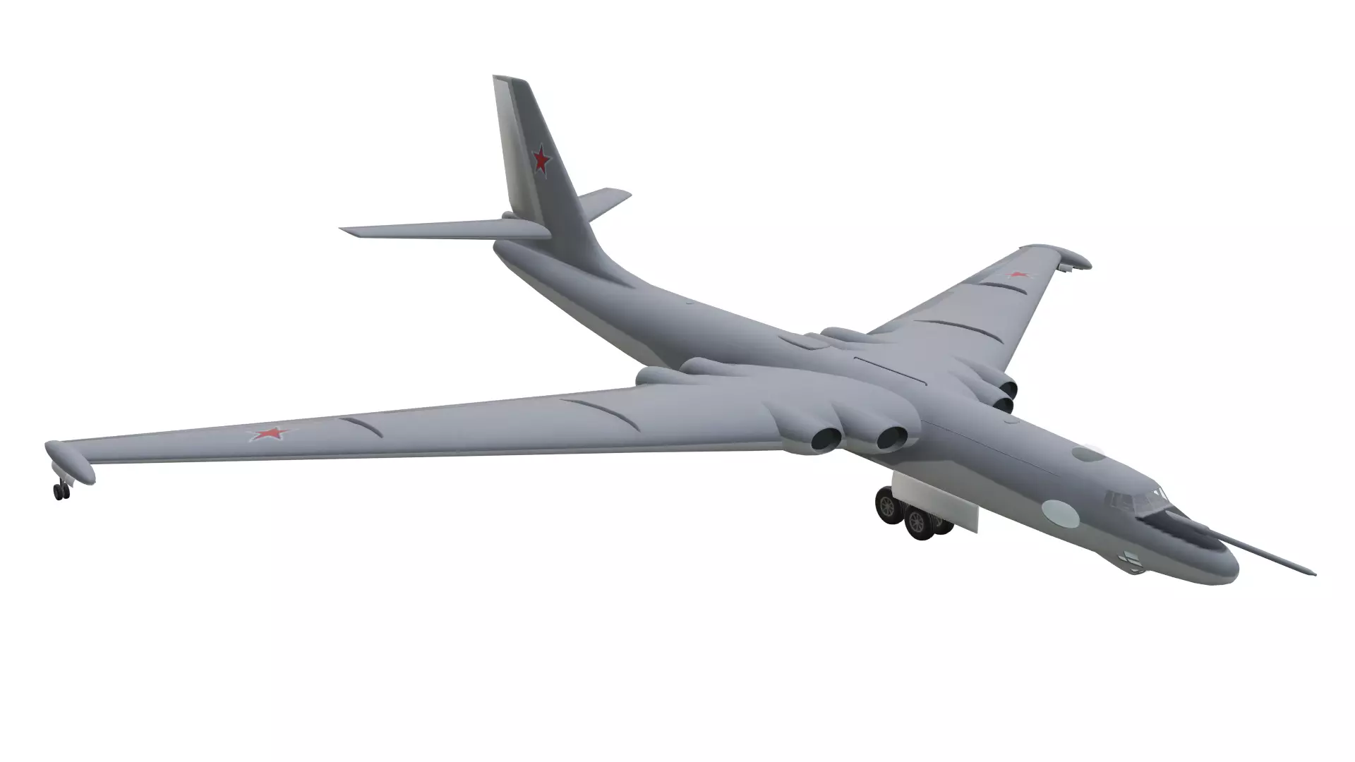 Myasishchev M-4 Bison Low-poly 3D model
