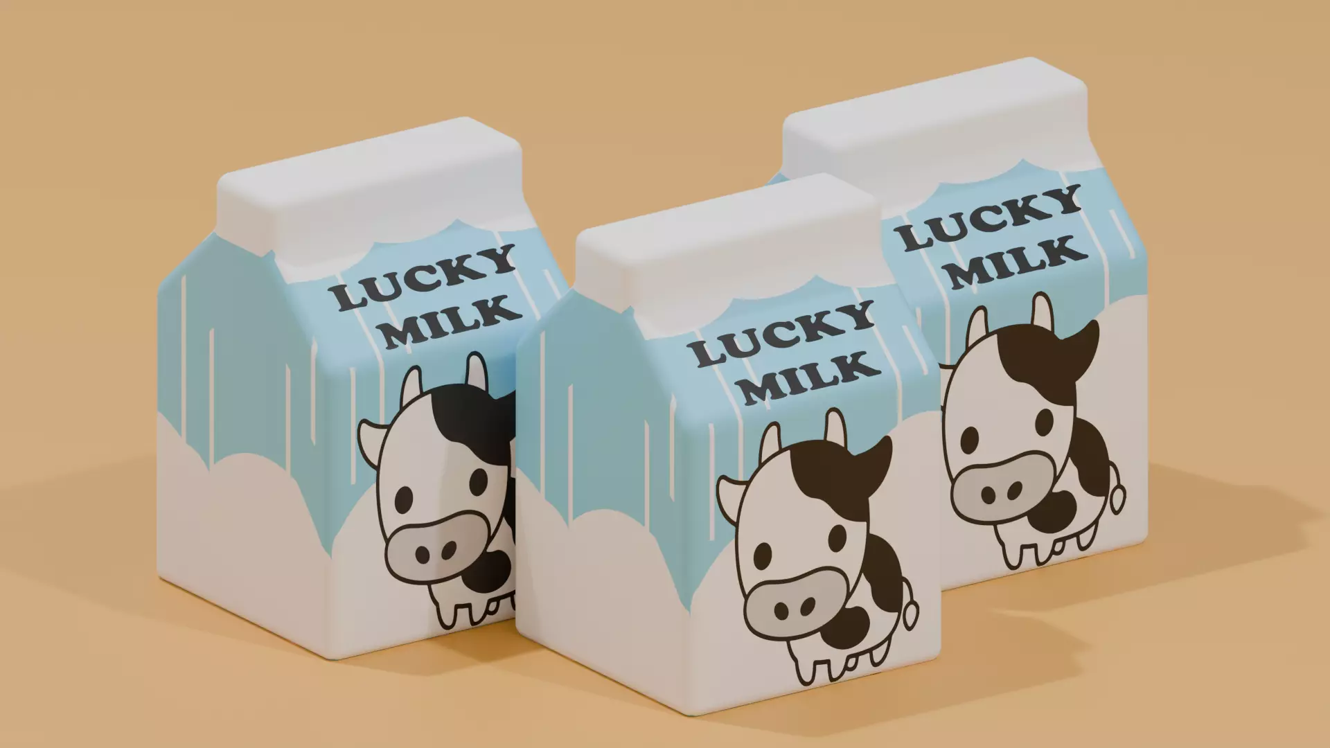 Lucky Original Milk Low-poly 3D model