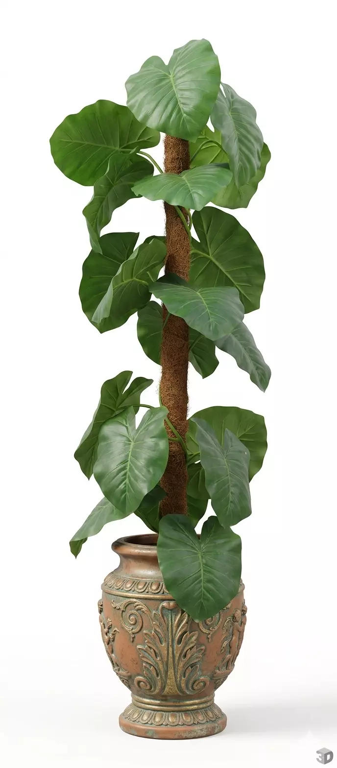 Artificial Philodendron Plant 3D Model 3D print model