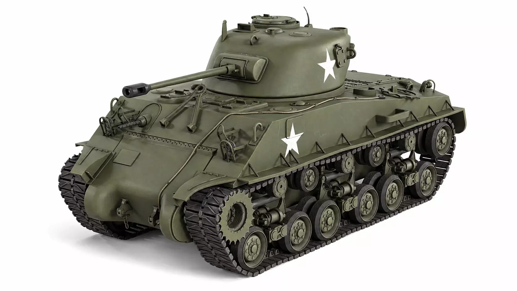 Sherman Tank High Detail Military Vehicle Free 3D model