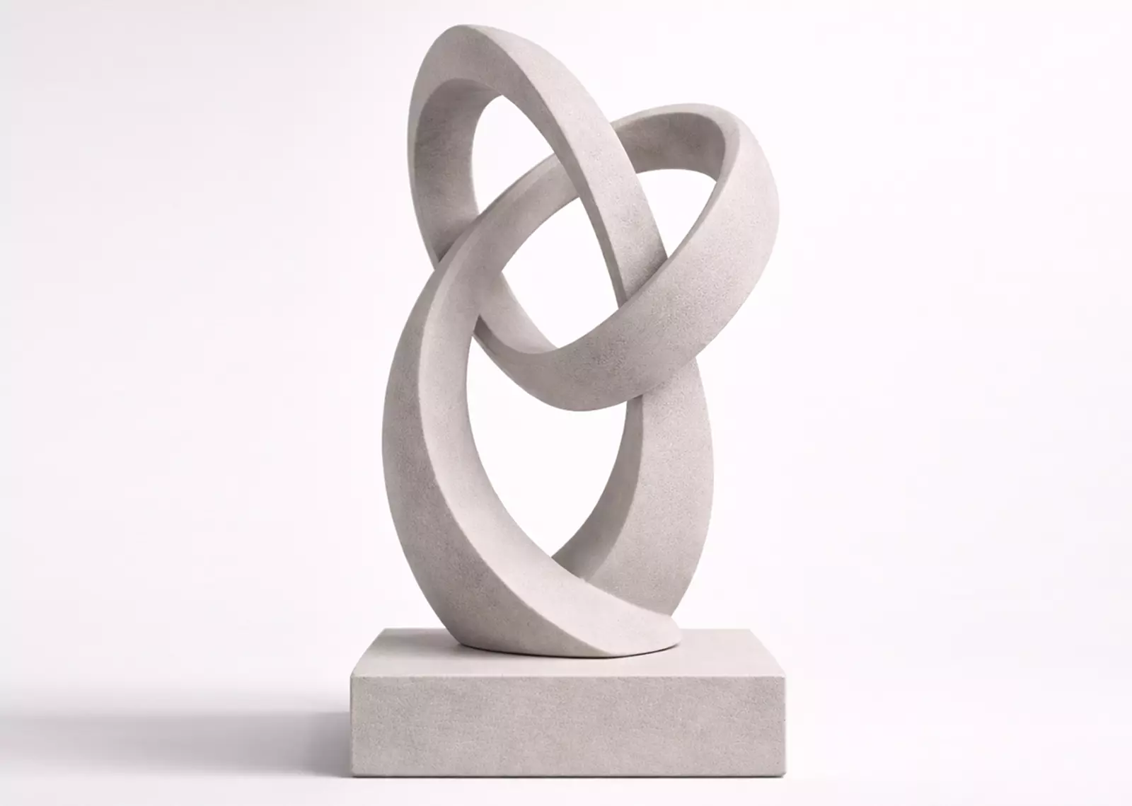 Interlocking stone loops sculpture - 3D Print model 3D print model