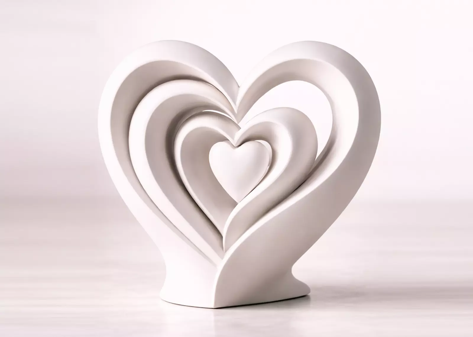 Layered Heart Sculpture - 3D Print model 3D print model