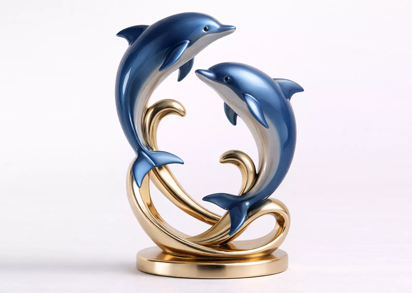 Leaping dolphins with base - 3D Print model 3D print model