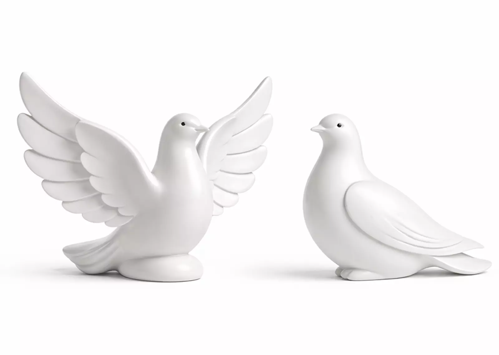 Serene dove sculptures - 3D Print model 3D print model