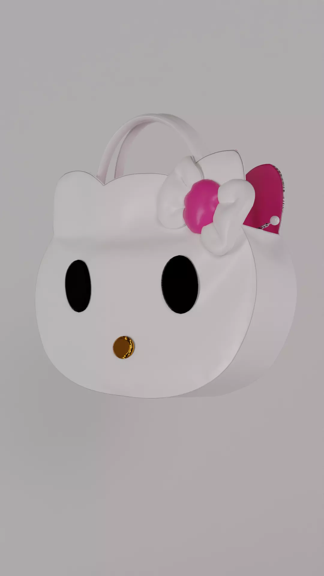 Baby Bag Kawaii Cat Face Handbag 3D Model 3D model