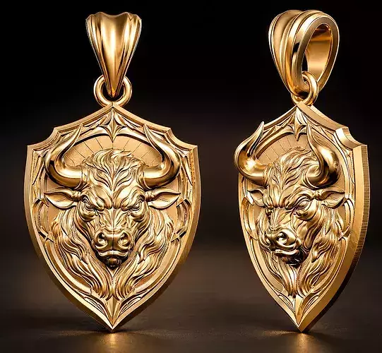 Bull Head Pendant STL