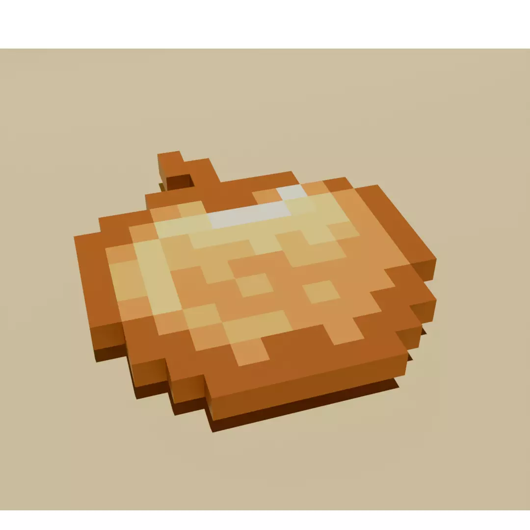 Stylized Minecraft Apple Golden - Voxel Fan Art Inspired 3D print model