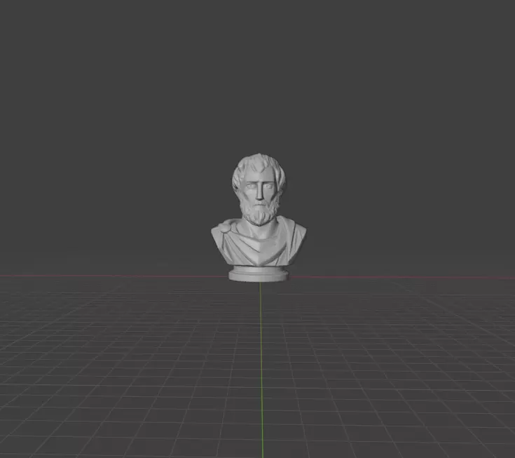 Aristotle Anime Stylized Bust 3D print model