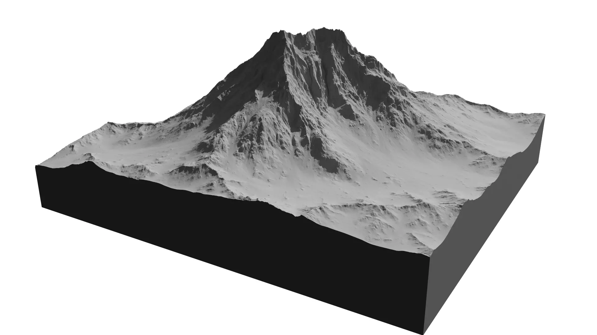 Snow Mountain White Model 3D model