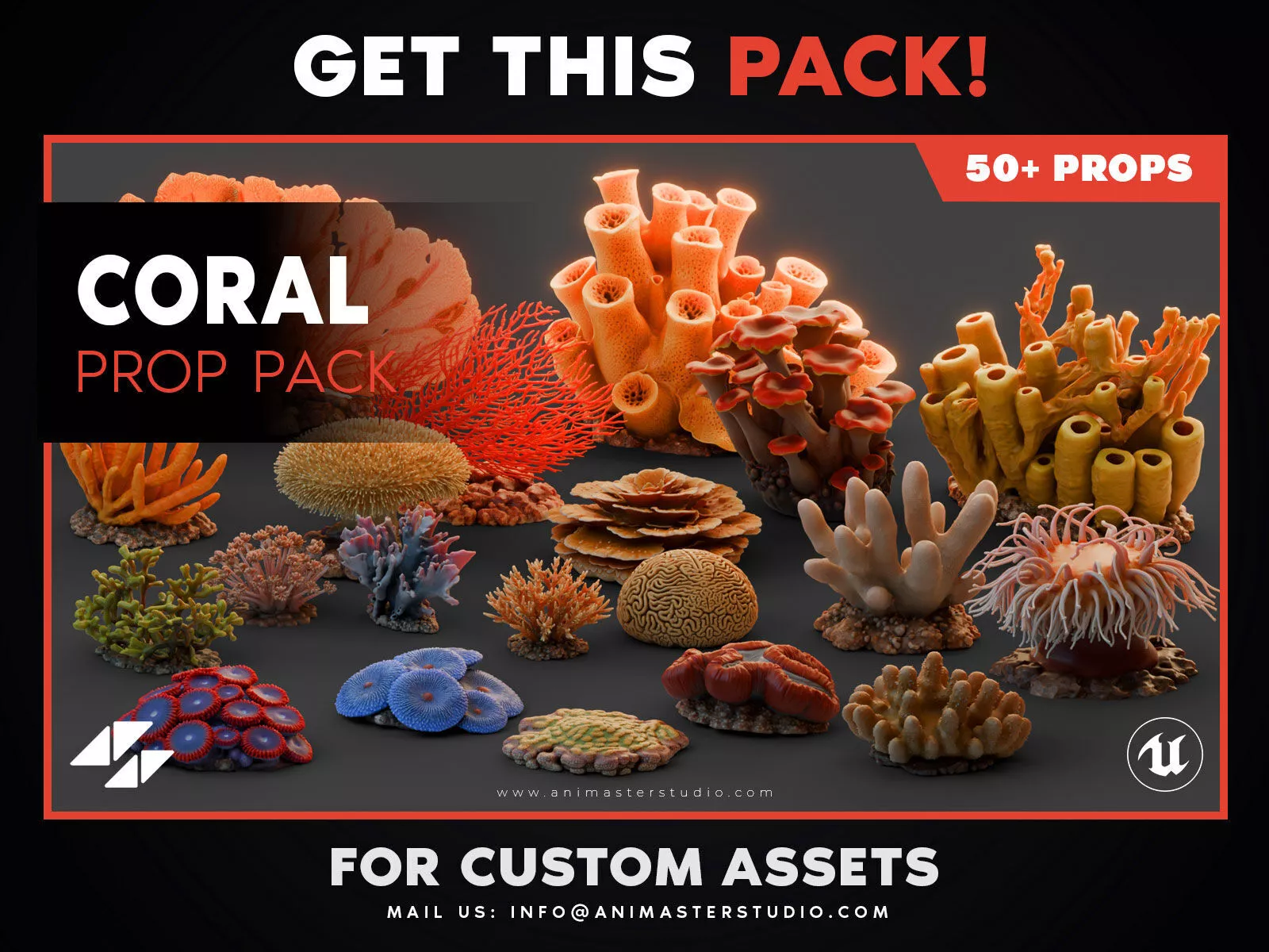 Corals Game Ready 3D model